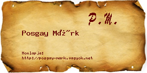 Posgay Márk névjegykártya